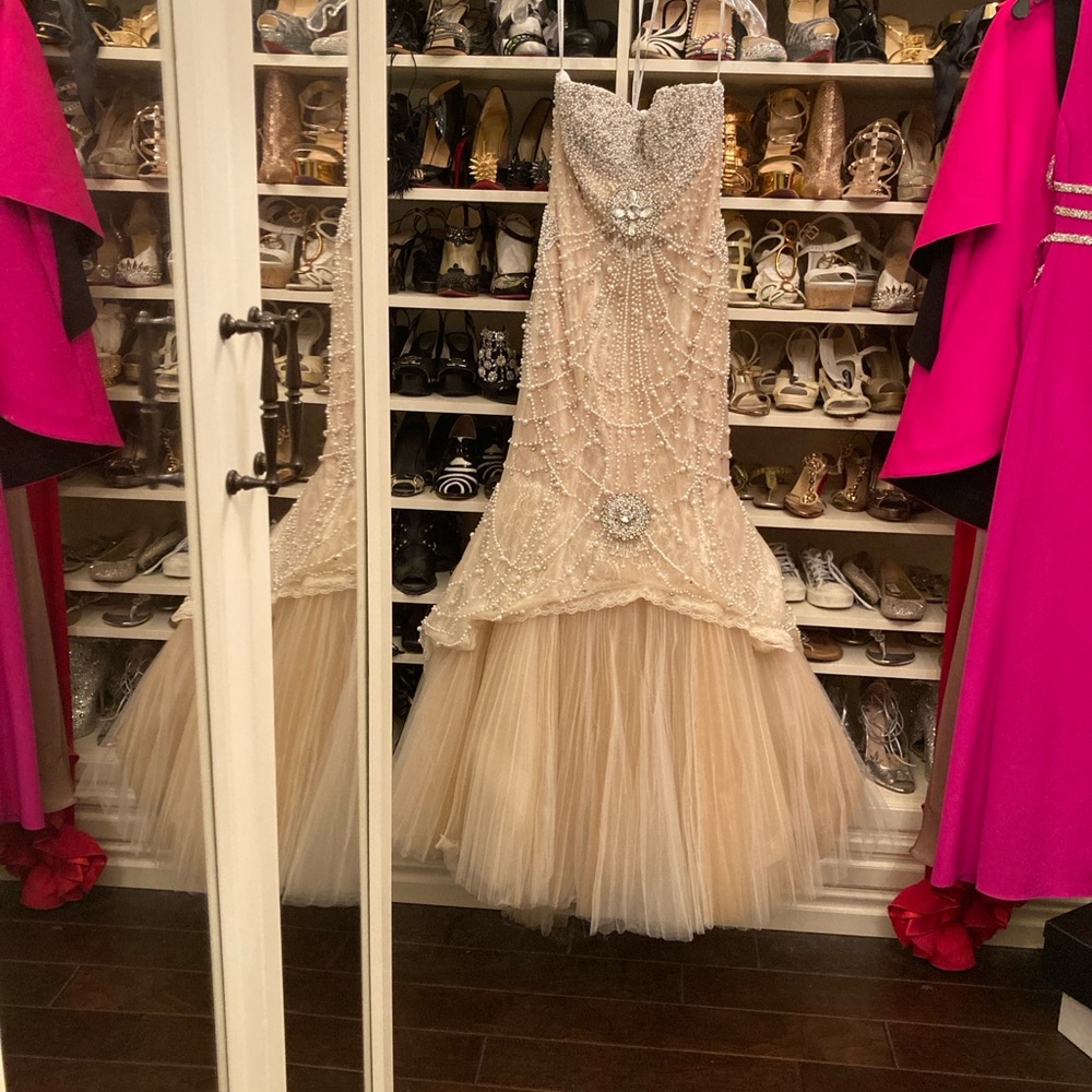 Sherri Hill Pearl Embellished Gown